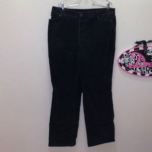 Style & Co petite black corduroy bootcut pants
